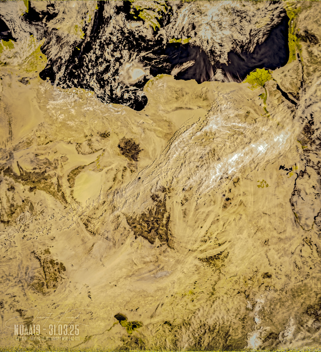 3.25 Noaa19 day avhrr 3 rgb AVHRR 3b45 IR False Color corrected